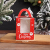Merry Christmas Clear Window 1 Cup Inner Cupcake Box With Handle
