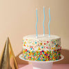 Blue Wavy Curve Birthday Candles 6pk