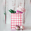 10pcs Pink Gingham Paper Gift Bags