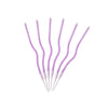 Purple Wavy Curve Birthday Candles 6pk