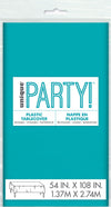 Caribbean Teal Plastic Rectangle Tablecover