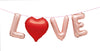 "Love" Red & Pink Foil Balloon Banner With Ribbon 2.74m