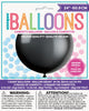 Gender Reveal 60cm Black Balloon With Confetti