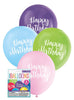 Happy Birthday  30cm Latex Balloons 8pk
