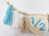 1/2 Half Year 6 Months Birthday Boy's Blue Tassel Banner High Chair Garland Decorations Cake Smash Backdrop