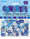 13th Birthday Blue & Silver Table Foil Confetti / Scatters 14g