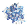 80th Birthday Blue & Silver Table Foil Confetti / Scatters 14g