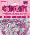 16th Glitz Pink Birthday  Table Foil Confetti / Scatters 14g