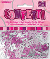 21st Glitz Pink Birthday Table Foil Confetti / Scatters 14g