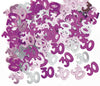 30th Glitz Pink Birthday Table Foil Confetti / Scatters 14g