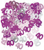 40th Glitz Pink Birthday Table Foil Confetti / Scatters 14g