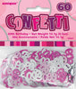 60th Glitz Pink Birthday Table Foil Confetti / Scatters 14g