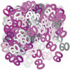 60th Glitz Pink Birthday Table Foil Confetti / Scatters 14g