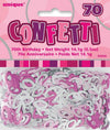 70th Glitz Pink Birthday Table Foil Confetti / Scatters 14g