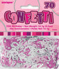70th Glitz Pink Birthday Table Foil Confetti / Scatters 14g