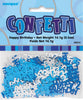 Happy Birthday Blue & Silver Table Foil Confetti / Scatters 14g
