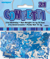 21st Birthday Blue & Silver Table Foil Confetti / Scatters 14g