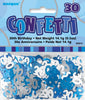 30th Birthday Blue & Silver Table Foil Confetti / Scatters 14g