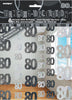 80th Birthday Black & Silver Hanging String Decorations