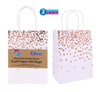 20CM x 15CM x 9CM Rose Gold Heart Paper Gift Bags 3pk