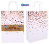 35CM x 25CM x 10CM Rose Gold Heart Paper Gift Bags 2pk