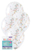 Pink, Blue & Gold Star Confetti 30cm Latex Balloons 5pk