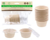 55ml ECO Degradable Sauce Containers With Clear Lid 20pk