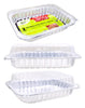 45cmx34cmx 6.5cm 2pk Jumbo Foil Tray Rectangle Containers With Clear Lids