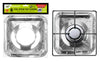 6pk Foil Stove Top Covers 21.5cm x 21.5cm x 1.2cm