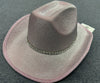 Shiny Light Pink Diamond Cowboy Hat