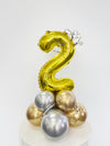 Small Foil Number Birthday Balloon Table Centrepiece