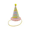 Pastel Rainbow Birthday Pom Pom Hat