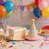 Pastel Rainbow Birthday Pom Pom Hat
