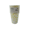White and Gold Confetti Paper Cups 12pk