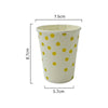 White and Gold Confetti Paper Cups 12pk