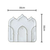 Clear and Gold Mosque Shape Plastic Reusable Serve Plate