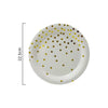 White and Gold Confetti Largel Paper Plates 12pk