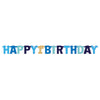 Boys Happy 1st Birthday  Blue Jointed Banner