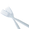 48pk Bulk White Plastic Reusable Forks