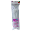 10pk White Plastic Balloon Sticks and Cups
