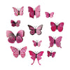 Pink Butterfly Sticker Wall Decoration Cake Topper Balloon Sticker Kit