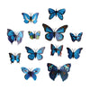 Blue Butterfly Sticker Wall Decoration Cake Topper Balloon Sticker Kit