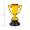 8.5cm Plastic Gold Trophies 2pk