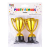 8.5cm Plastic Gold Trophies 2pk