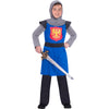 Medieval Blue Knight Book Week Children  boy Costumes 8-10Years