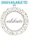 Gold Confetti Celebrate Large Paper Plates 8pk
