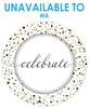 Gold Confetti Celebrate Large Paper Plates 8pk
