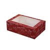 6 Cupcake Red Christmas Clear Window Box With insert