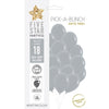 18pk Sempertex / Five Star Matte Grey 30cm Latex Balloons
