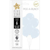 45cm 6PK Fashion White Sempertex / Five Star45cm 18'' Latex Balloons